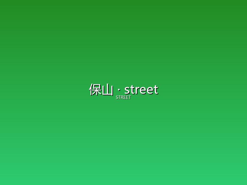 保山 street