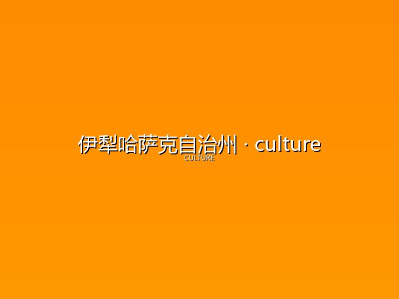 伊犁哈萨克自治州 culture